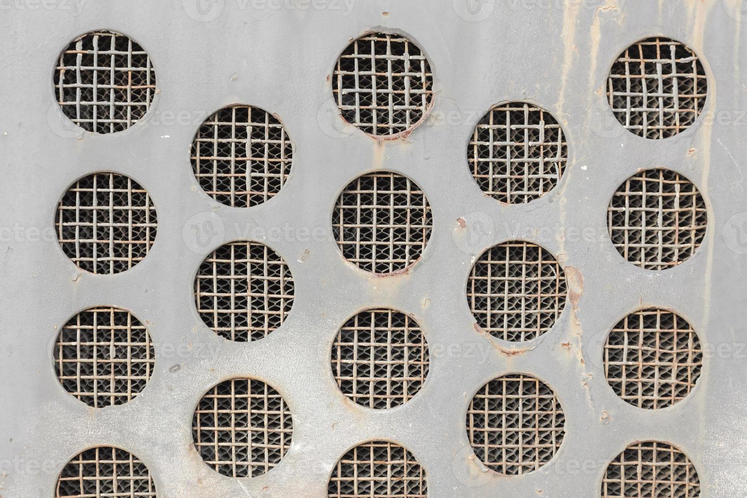 Abstract Metal Grid Circles Background photo