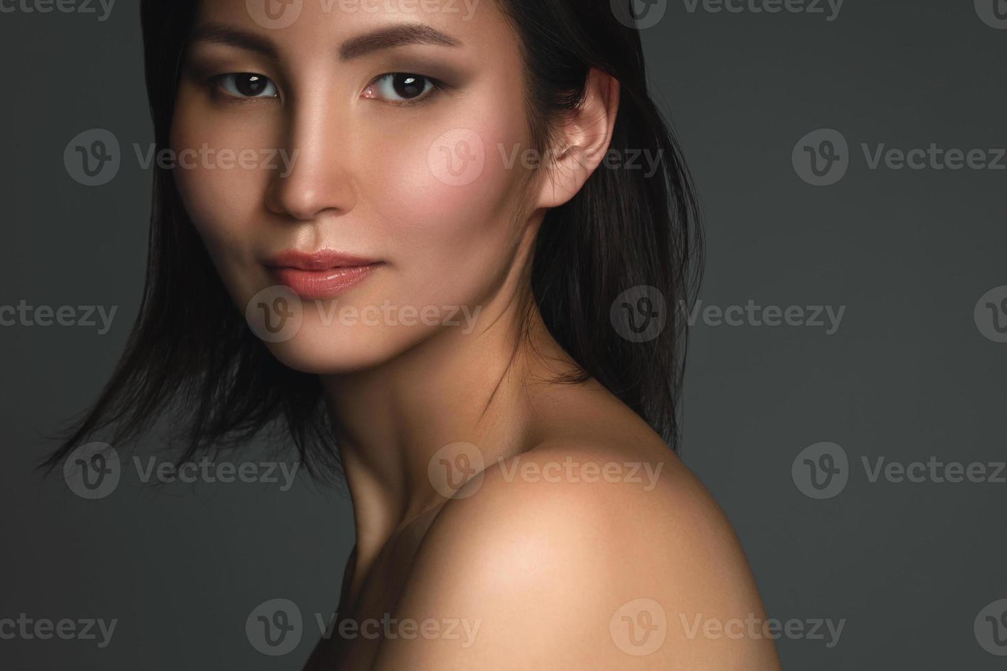 Portrait of young and beautiful asian woman photo