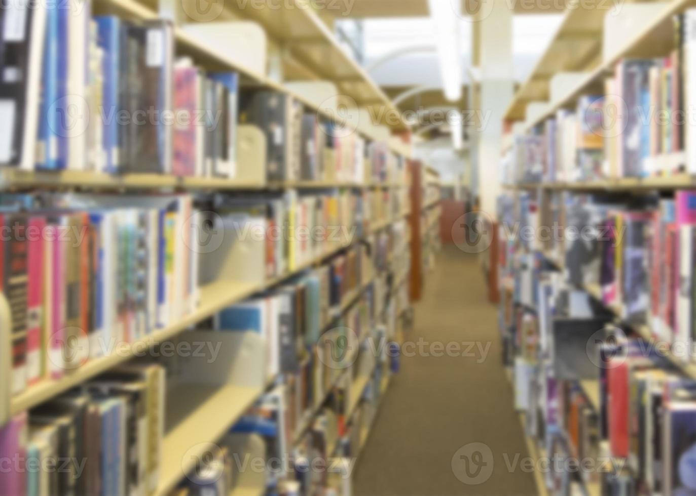 Blurry Library Aisle Background photo