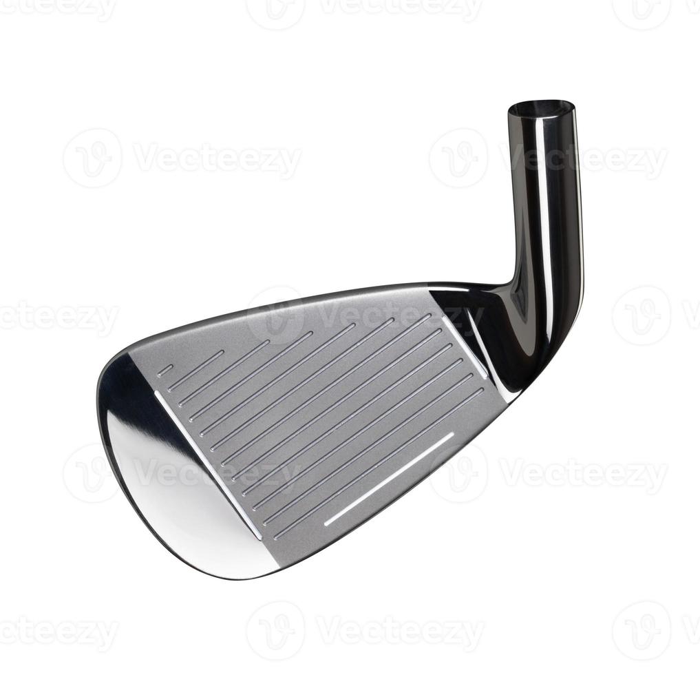 Face of Golf Club Iron Head Isolated on a White Background photo