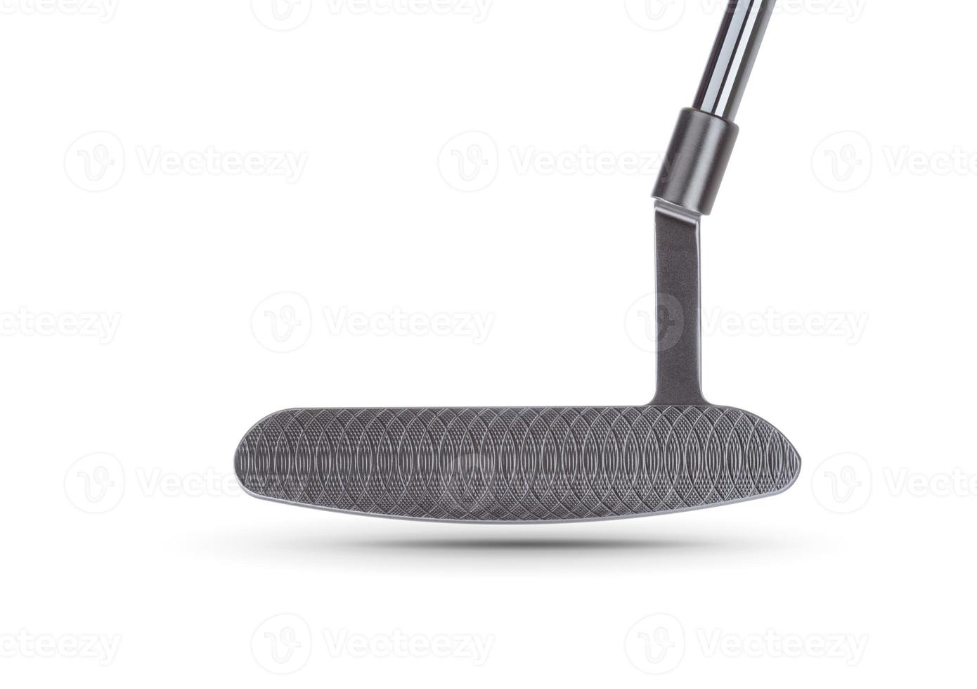 Textured Face of Golf Club Putter Isolated on a White Background photo