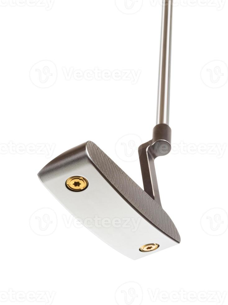 Bottom of Golf Club Putter Isolated on a White Background photo