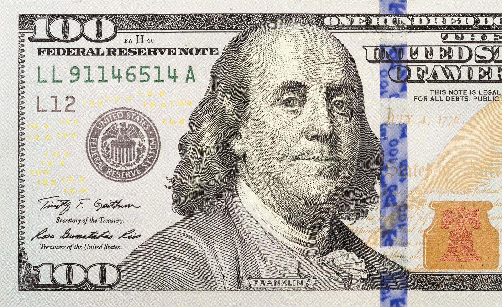 Left Half of the New One Hundred Dollar Bill photo