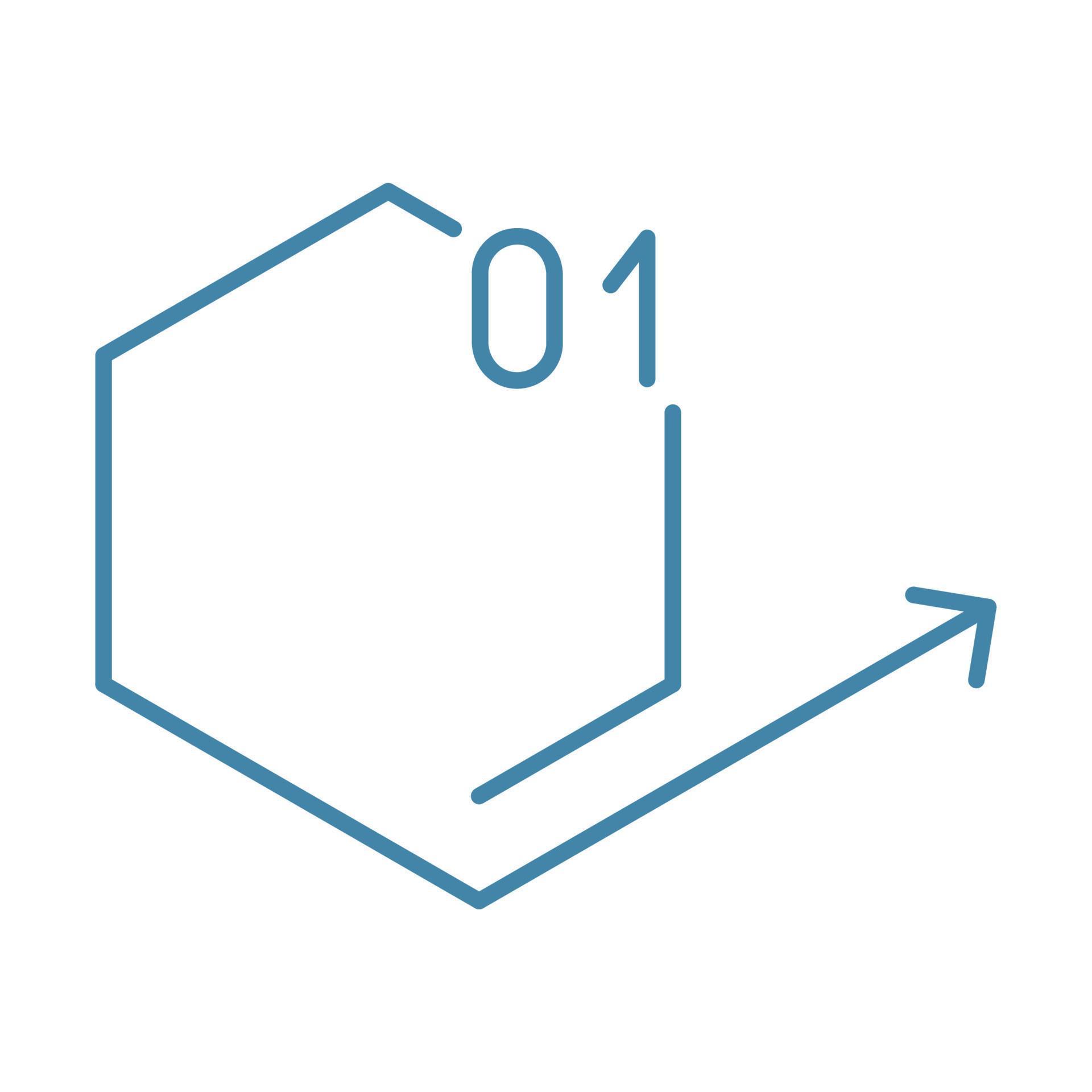 Hexagon shape with number one vector design element. Abstract