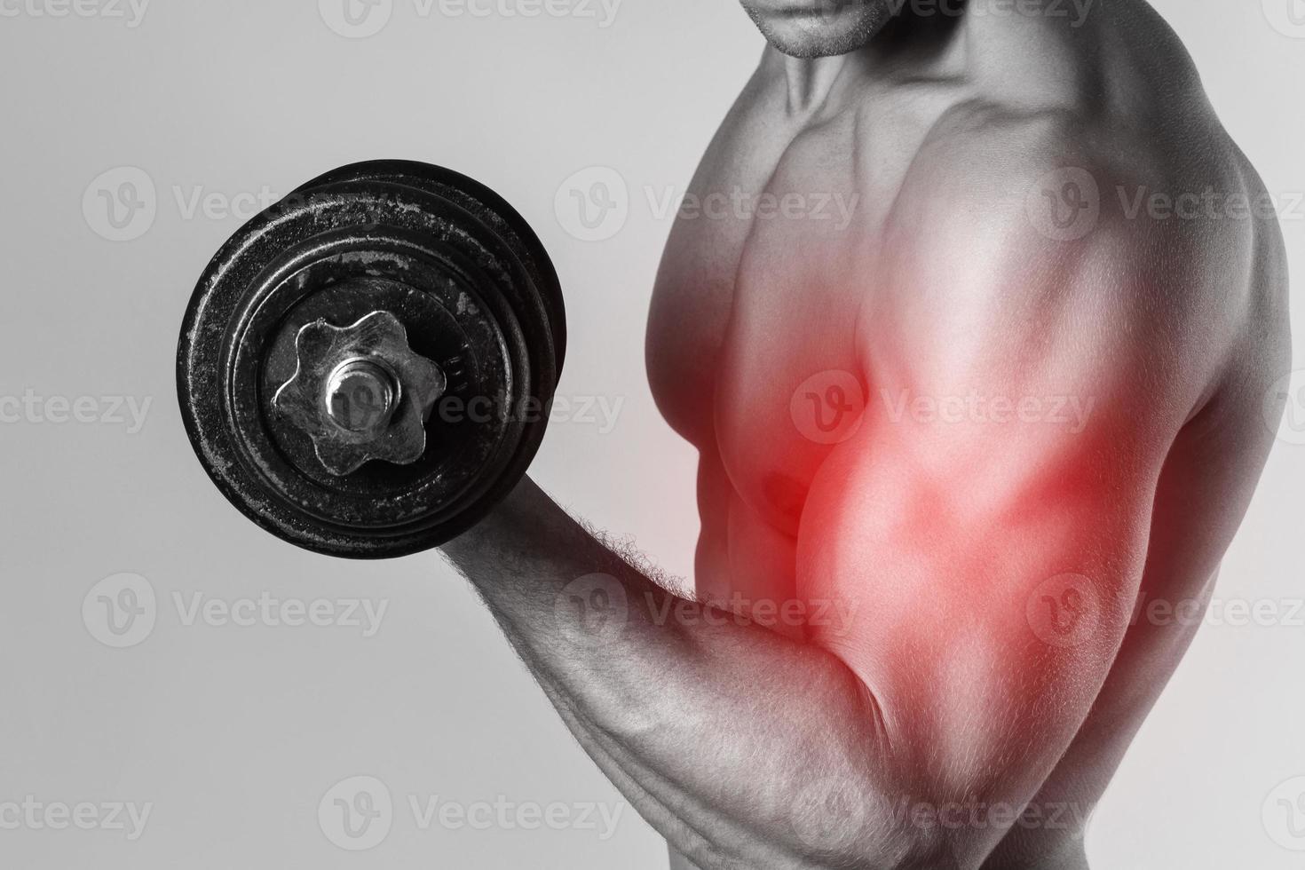 Specialization for biceps in the bodybuilding workout photo