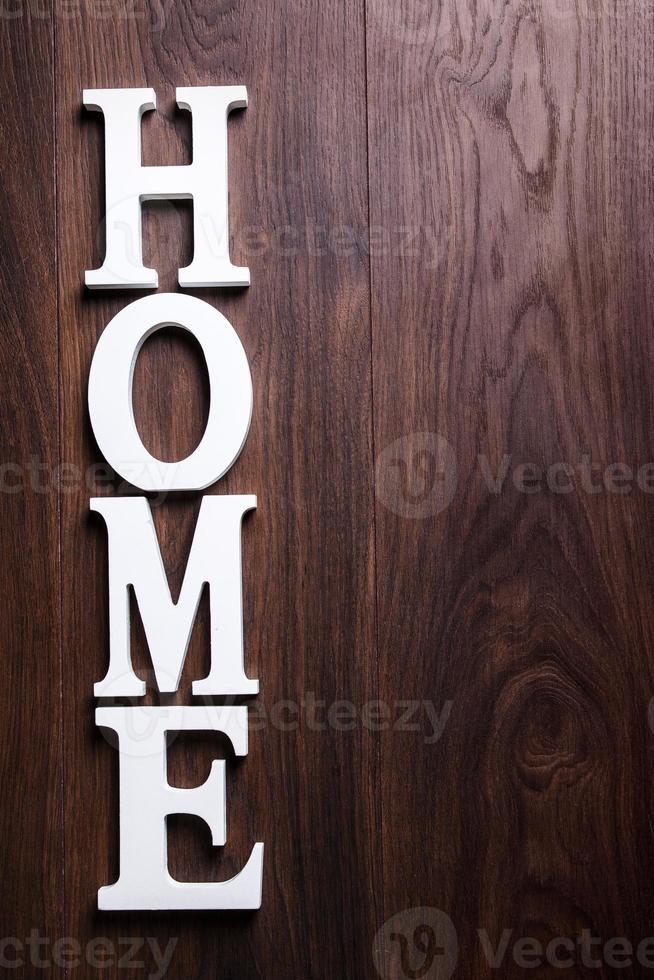 White letters with word HOME photo