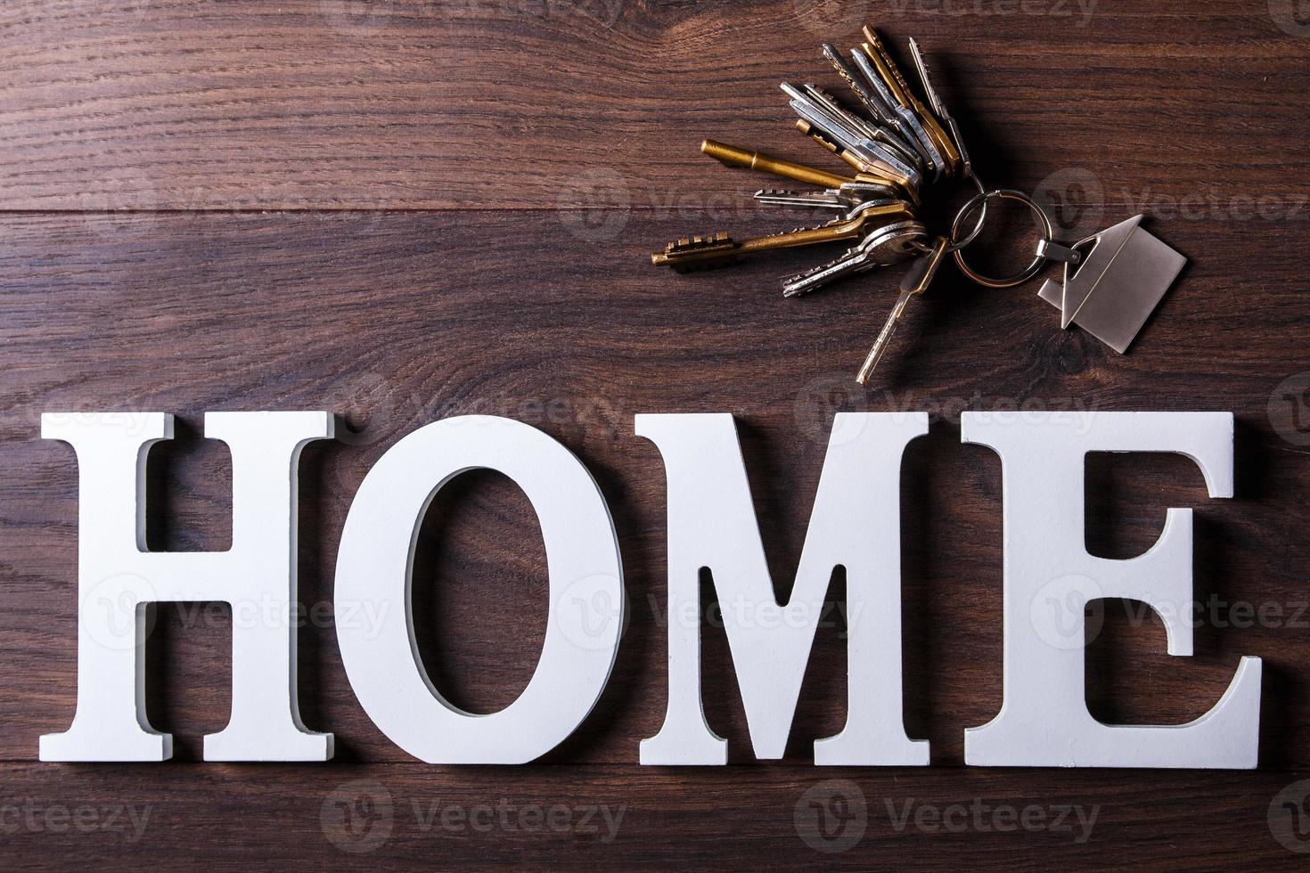 White letters with word HOME photo