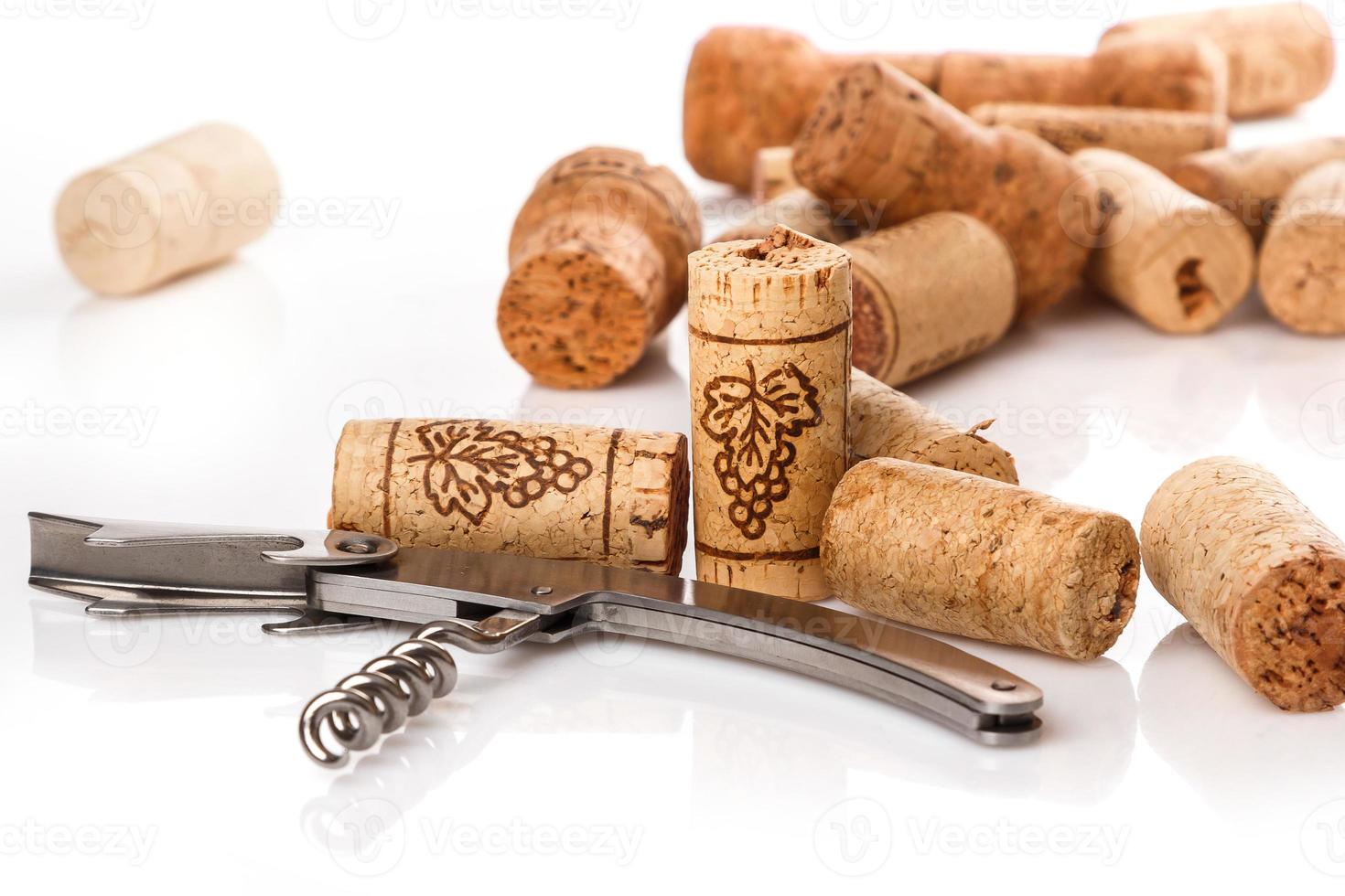 Corkscrew and corks photo