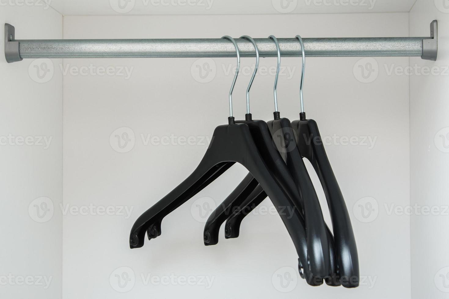 Hangers in the closet photo