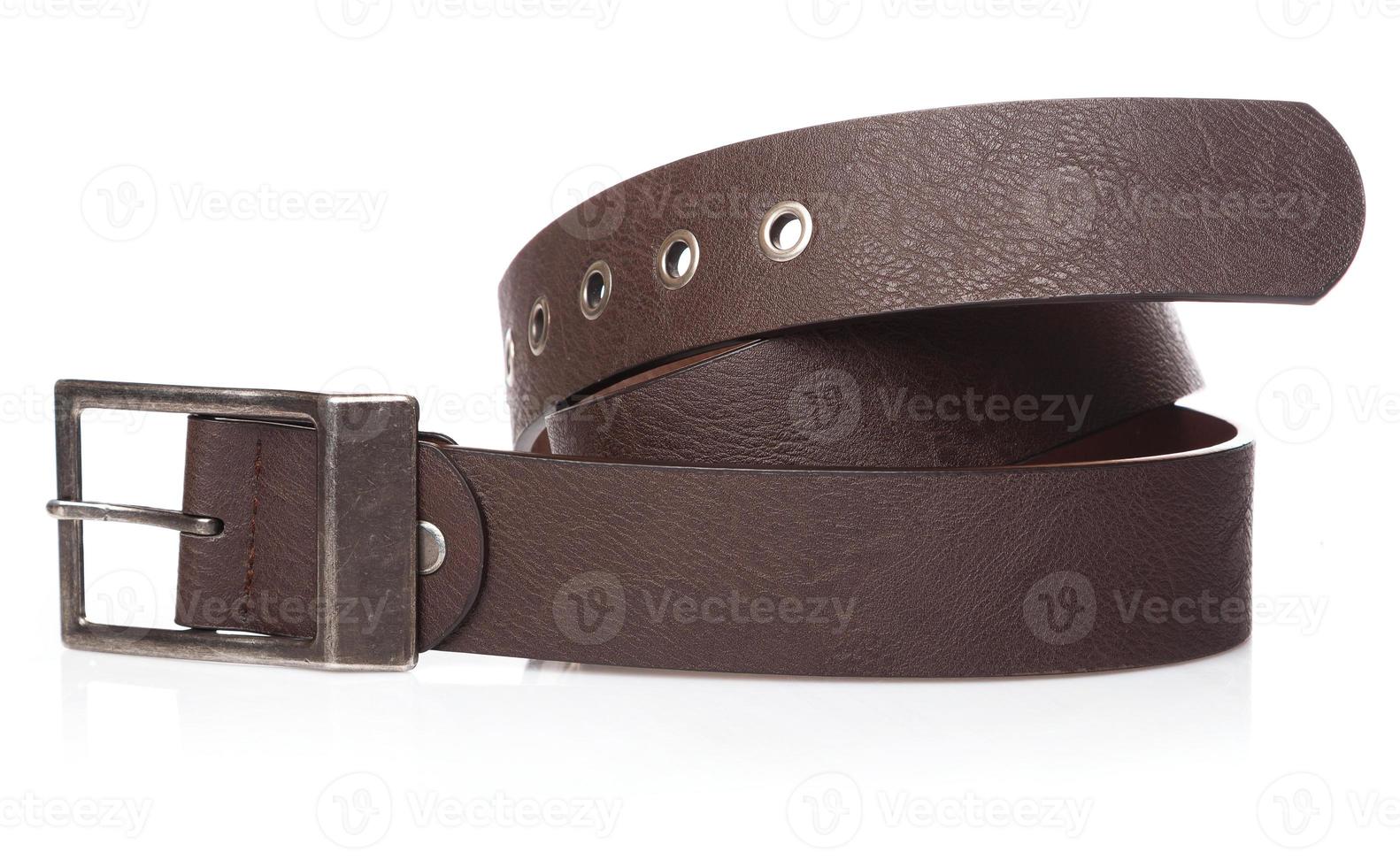 Brown leather belt photo