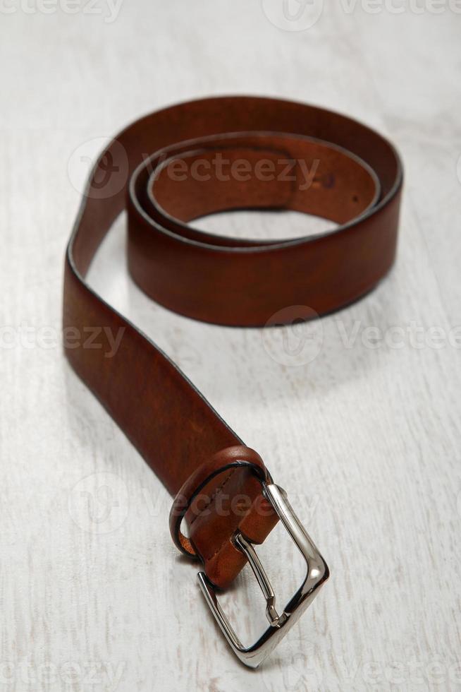 Leather brown belt photo