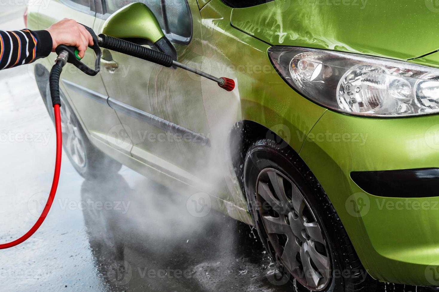 Car in a car wash photo