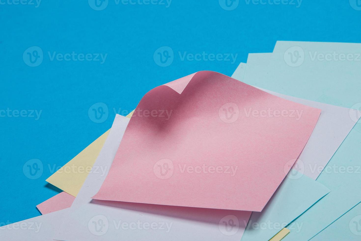 Colorful paper stickers photo