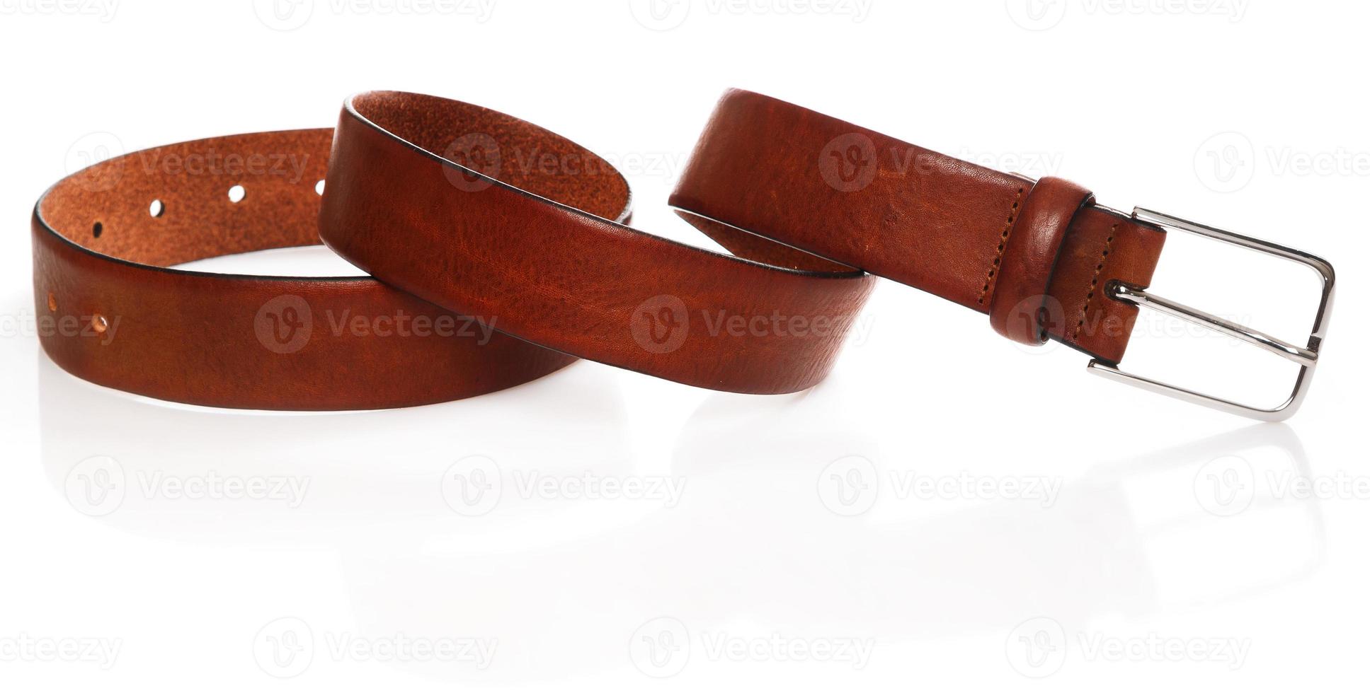 Brown leather belt photo