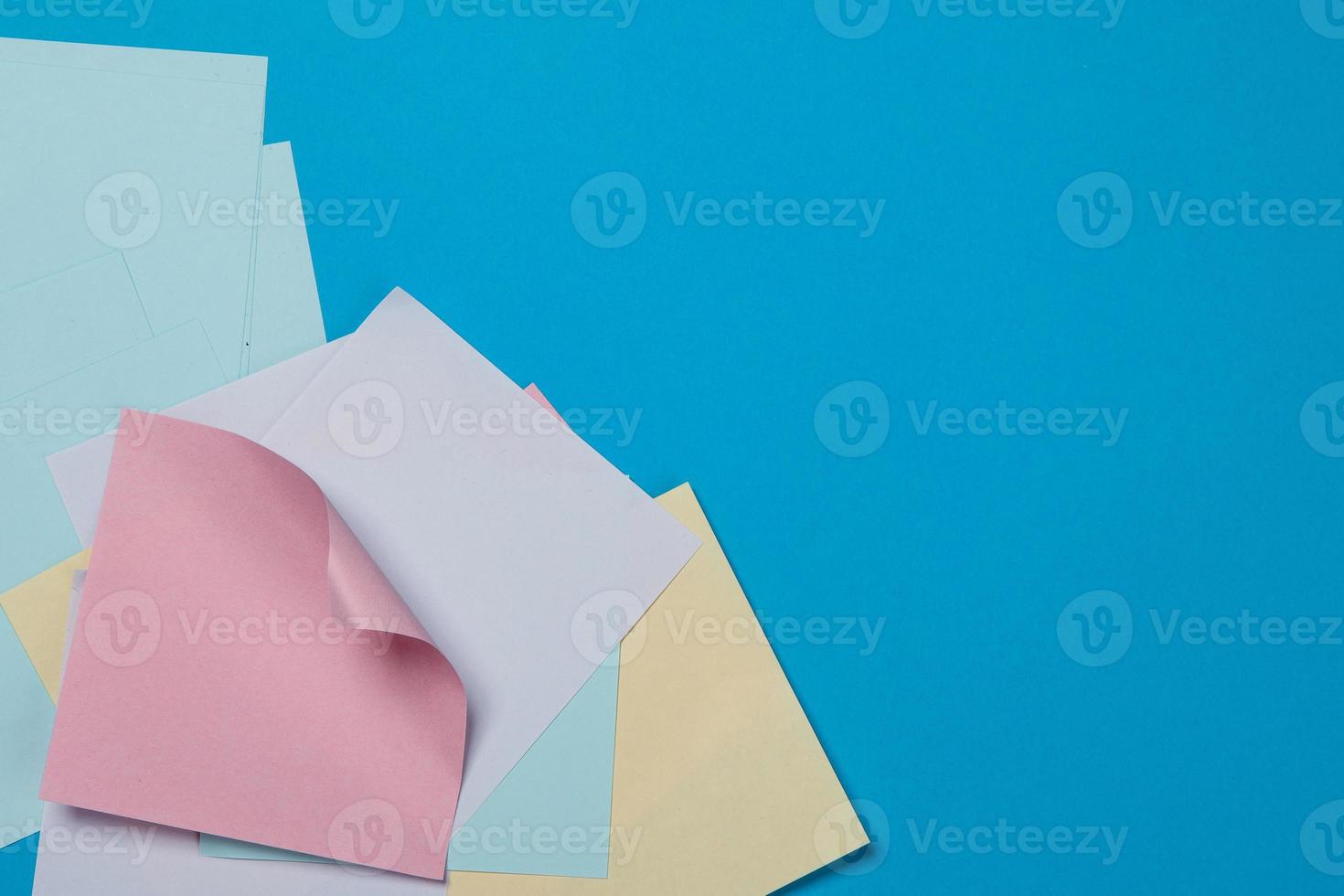Colorful paper stickers photo