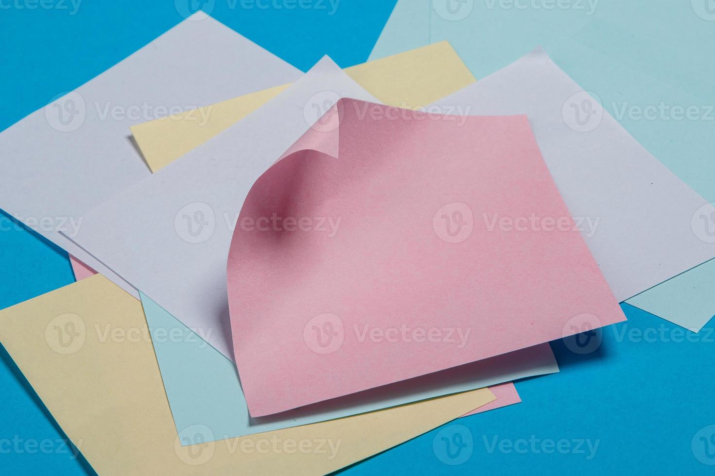 Colorful paper stickers photo