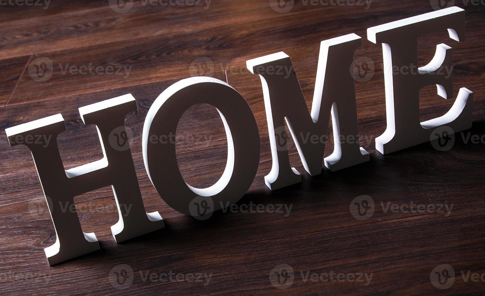 White letters with word HOME photo