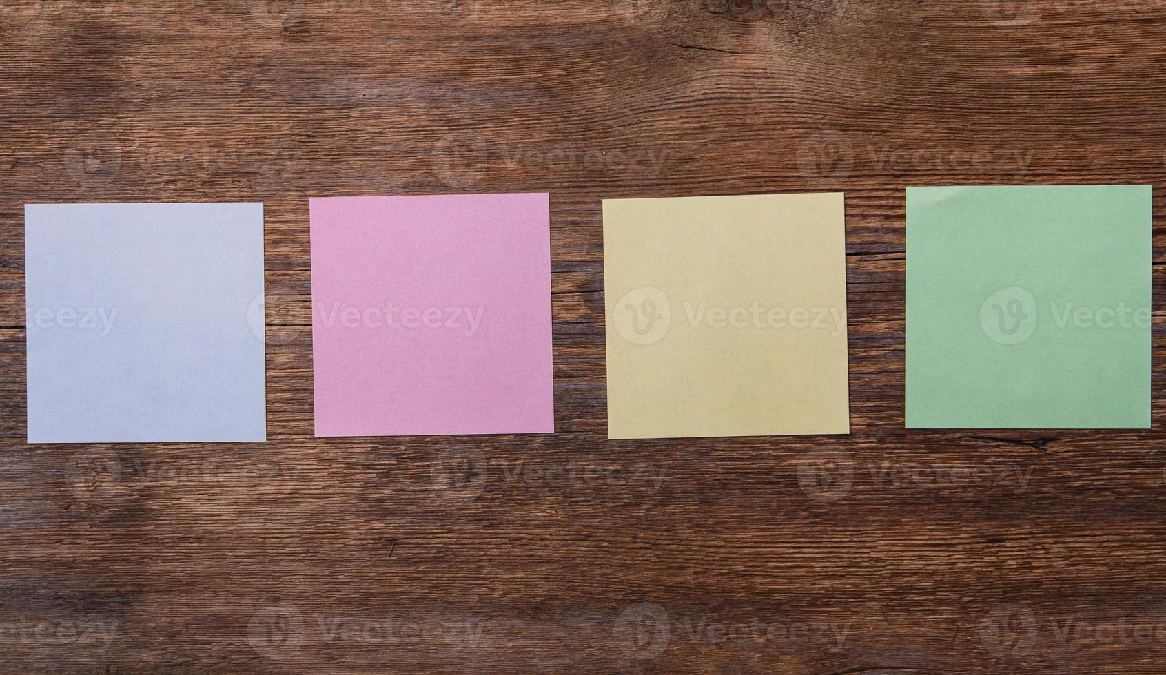 Multicolored paper stickers photo