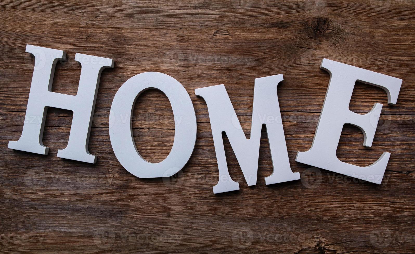 White letters with word HOME photo