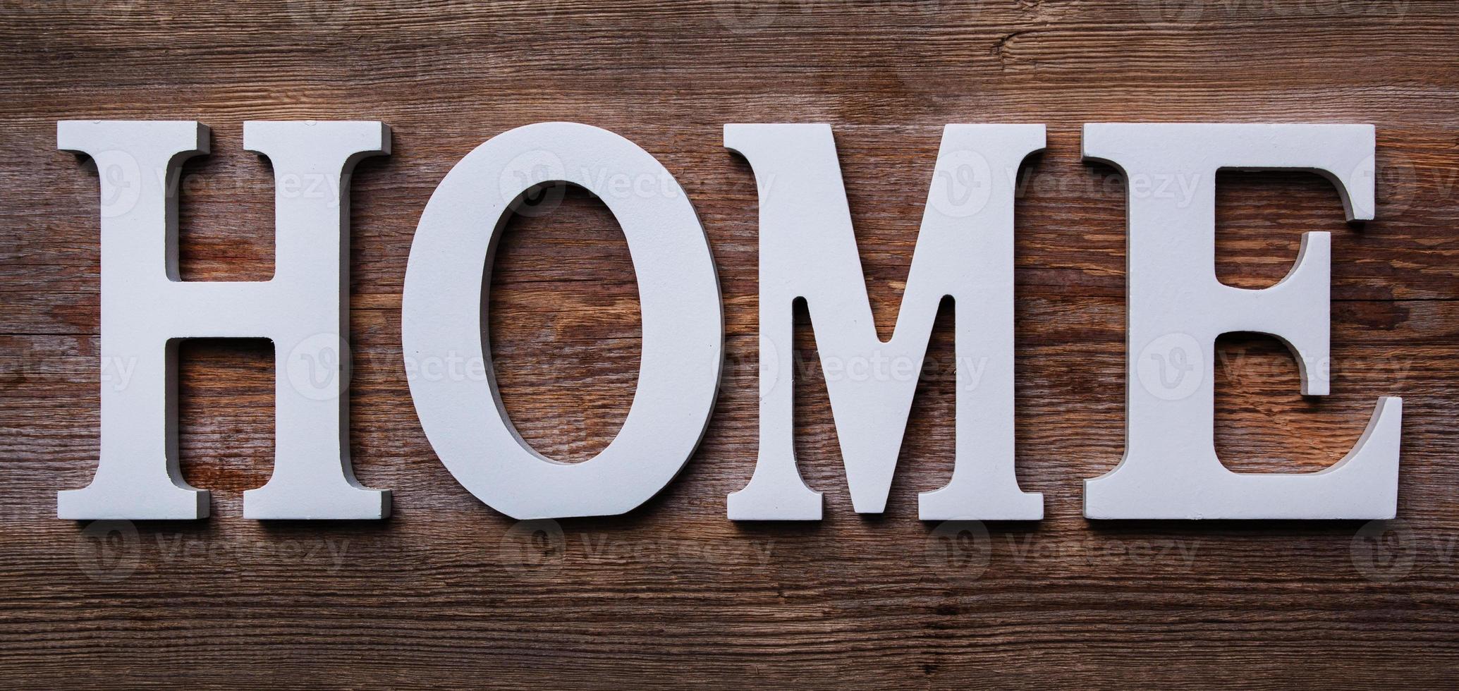 White letters with word HOME photo