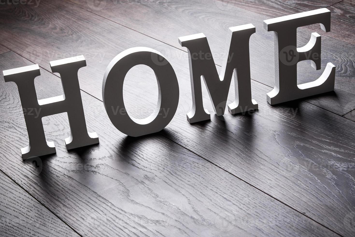 White letters with word HOME photo