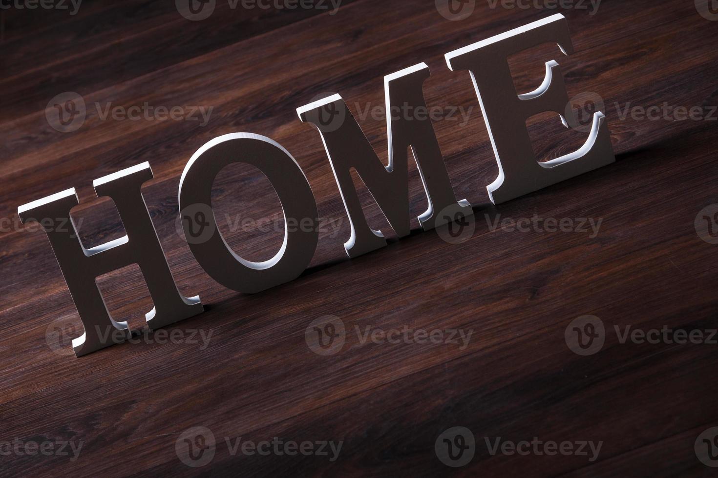 White letters with word HOME photo