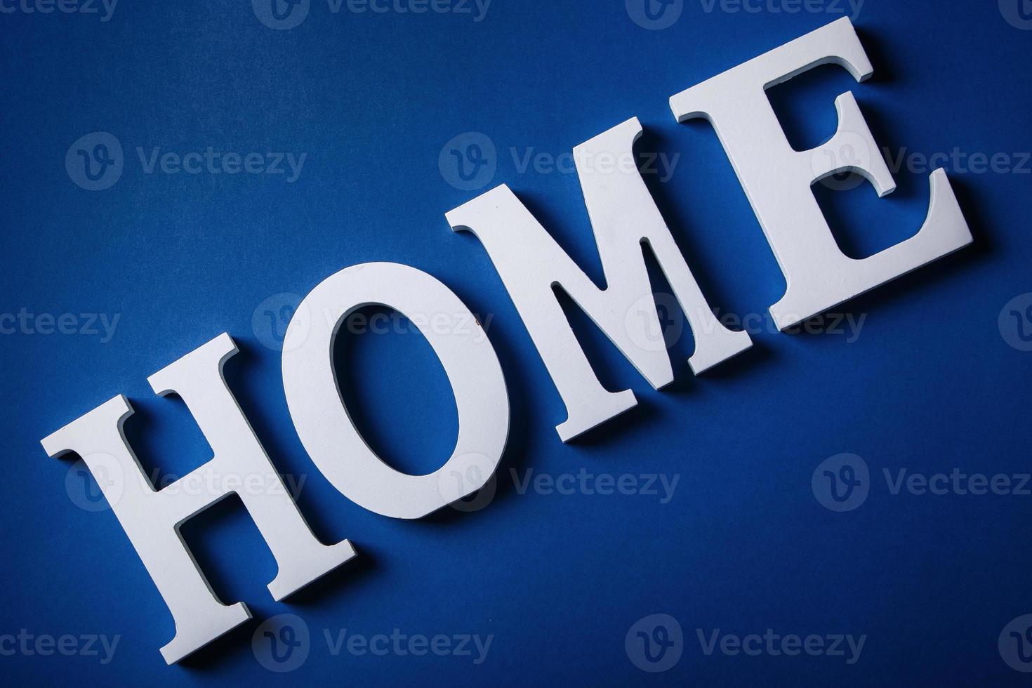 White letters with word HOME photo