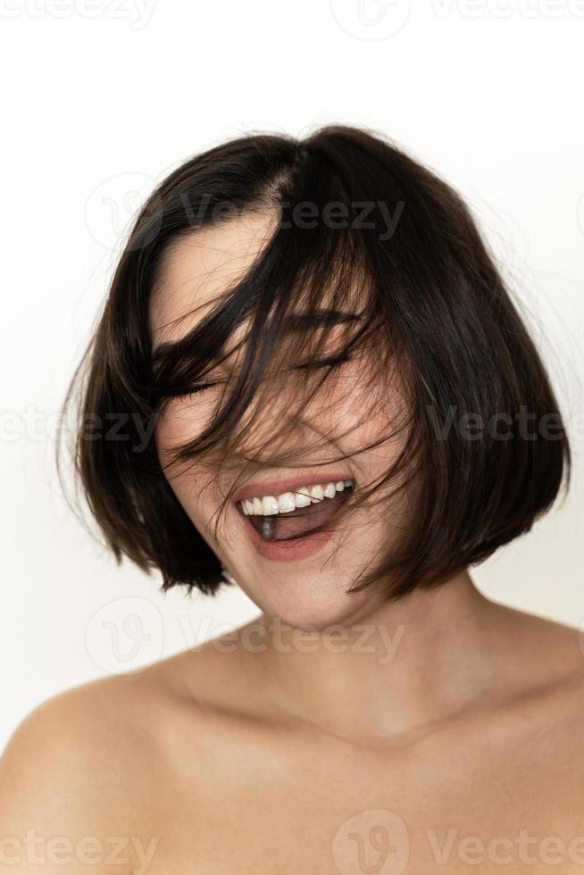 Cheerful middle eastern woman with beautiful smile photo