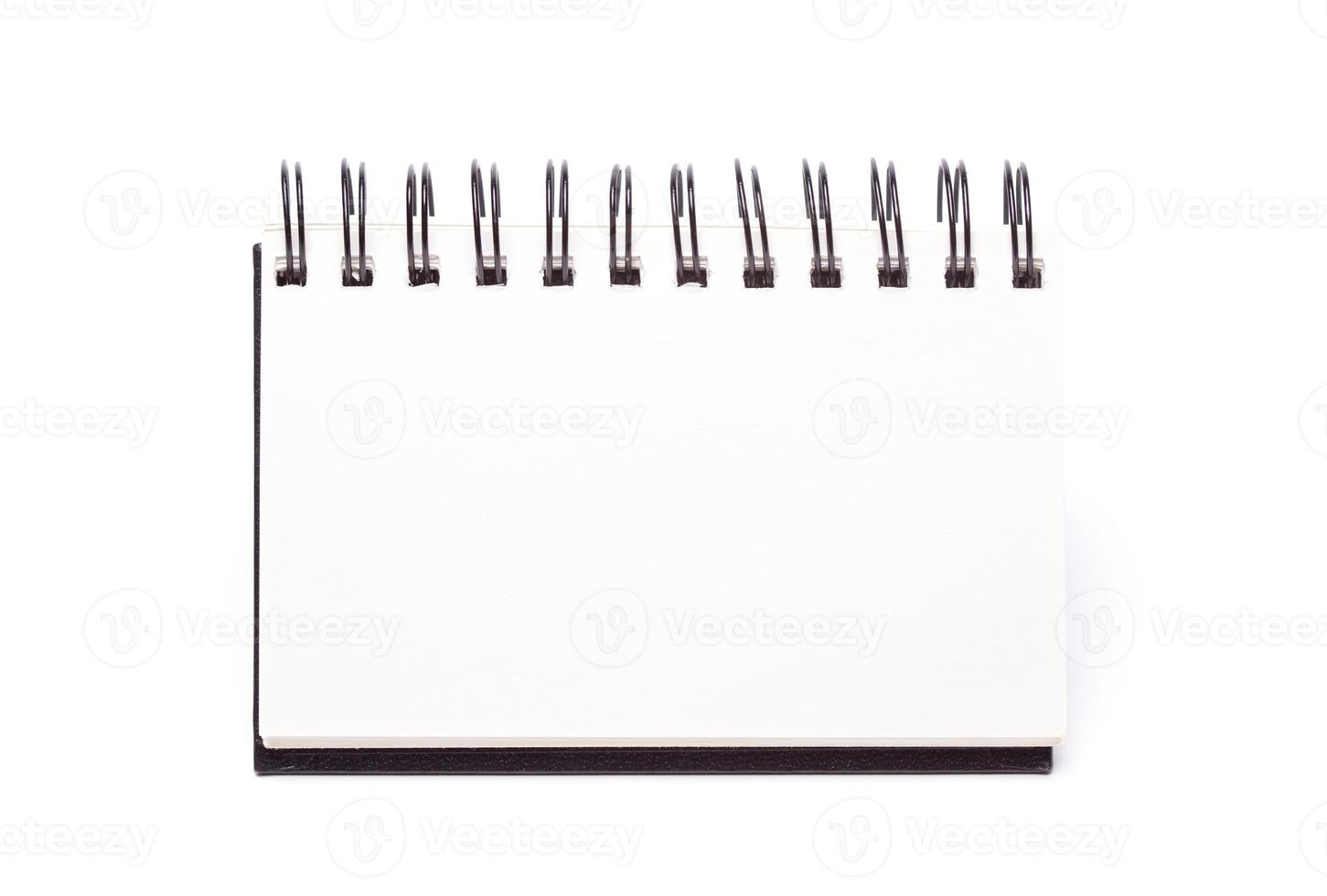 Blank Spiral Note Pad Standing on White photo