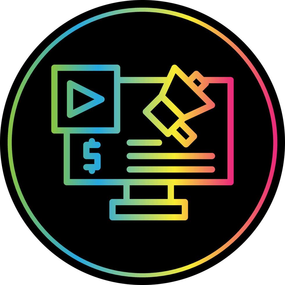 Paid Social Advertising Vector Icon Design