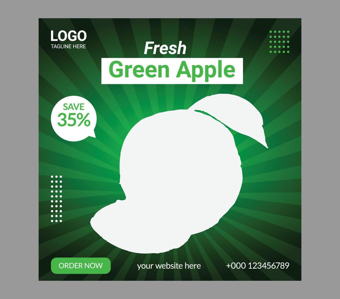 Apple sale and social media post template 16297232 Vector Art at Vecteezy