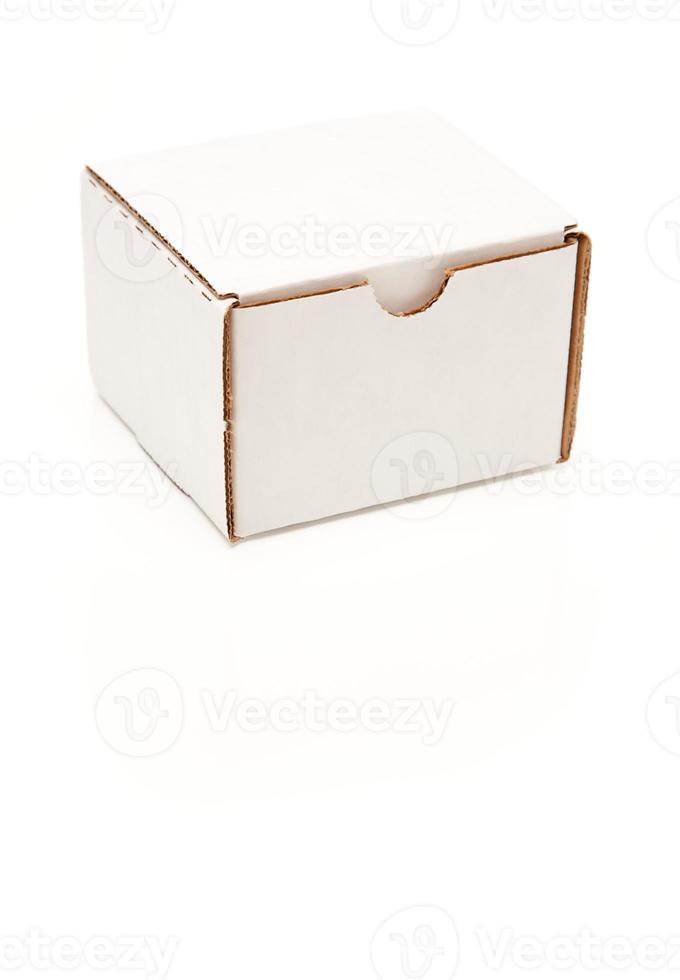 Blank White Cardboard Box Isolated photo