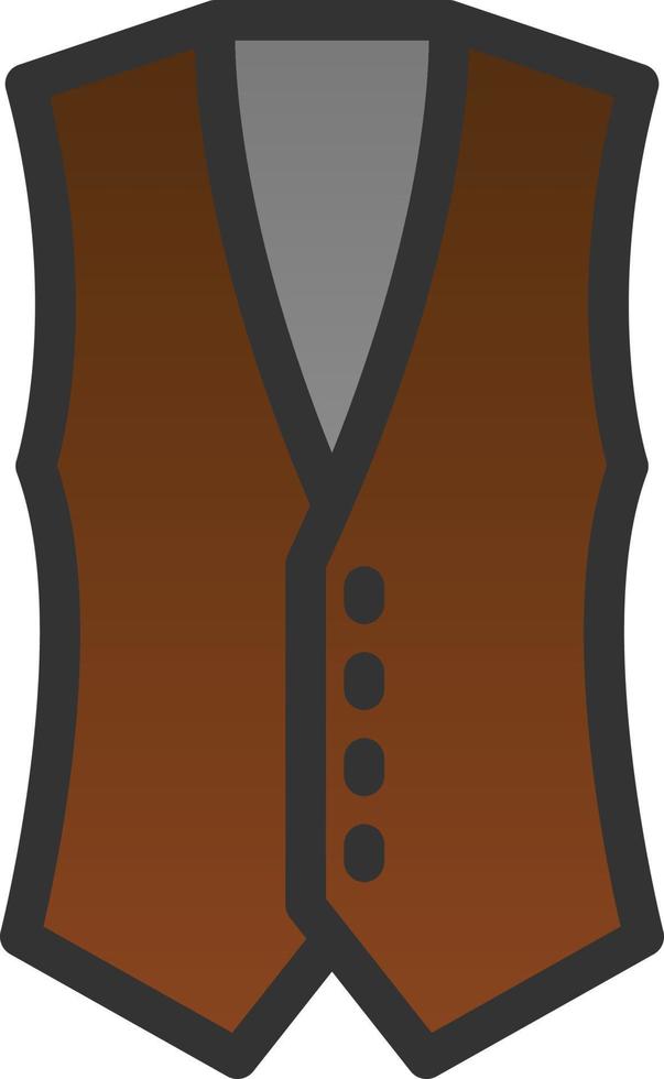 Coat Vest Vector Icon Design