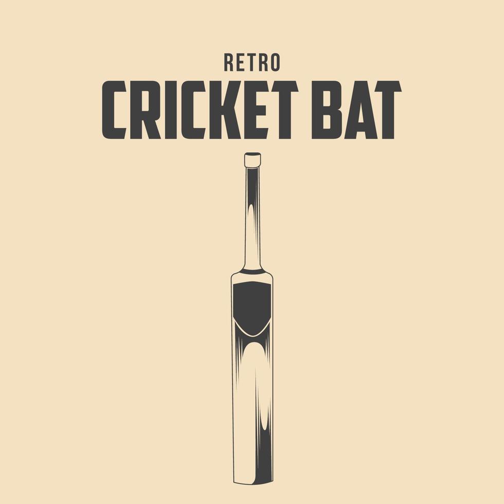 ilustración de stock de vector de bate de cricket retro