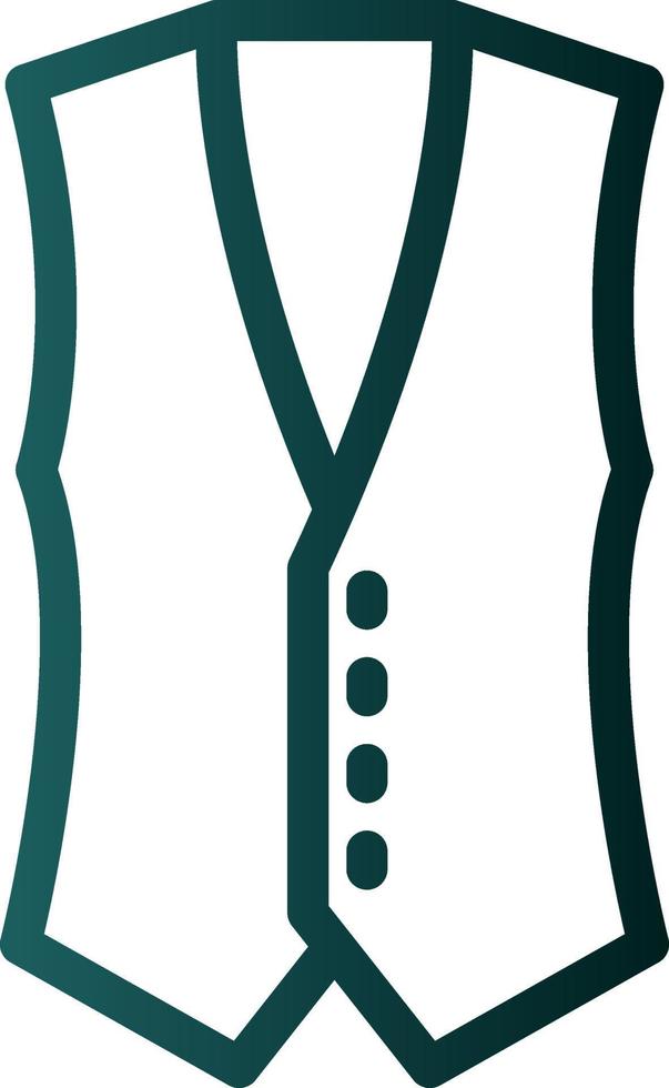 Coat Vest Vector Icon Design