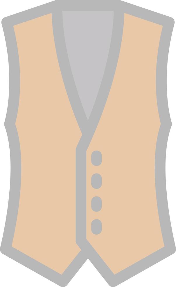 Coat Vest Vector Icon Design