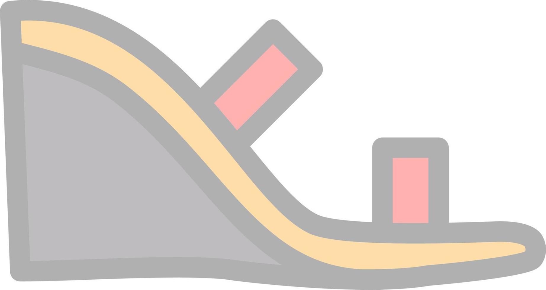 Wedge Heel Vector Icon Design