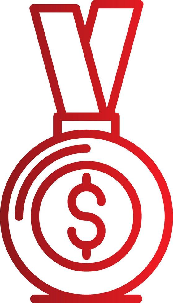 Money Gold Medal Vector Icon