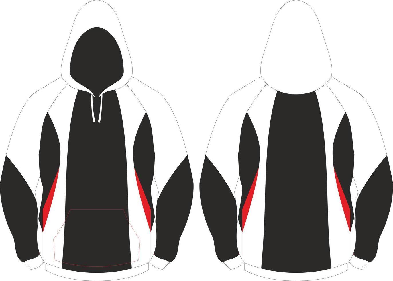 maqueta de sudadera con capucha de sublimación vector