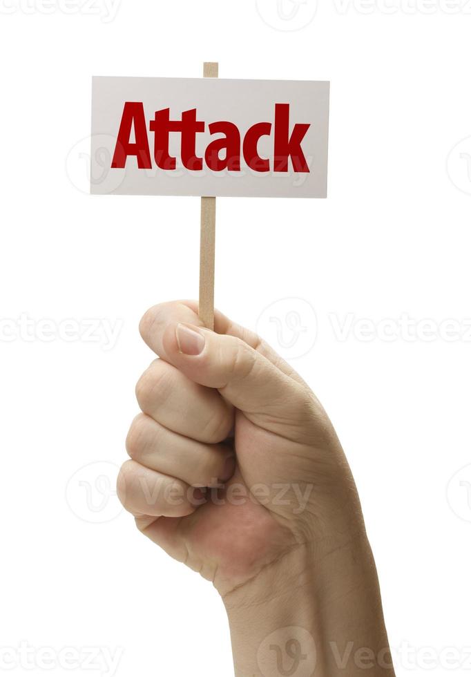 Sign In Fist On White photo