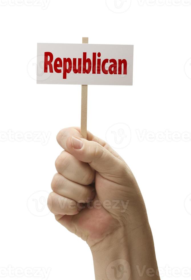 Sign In Fist On White photo