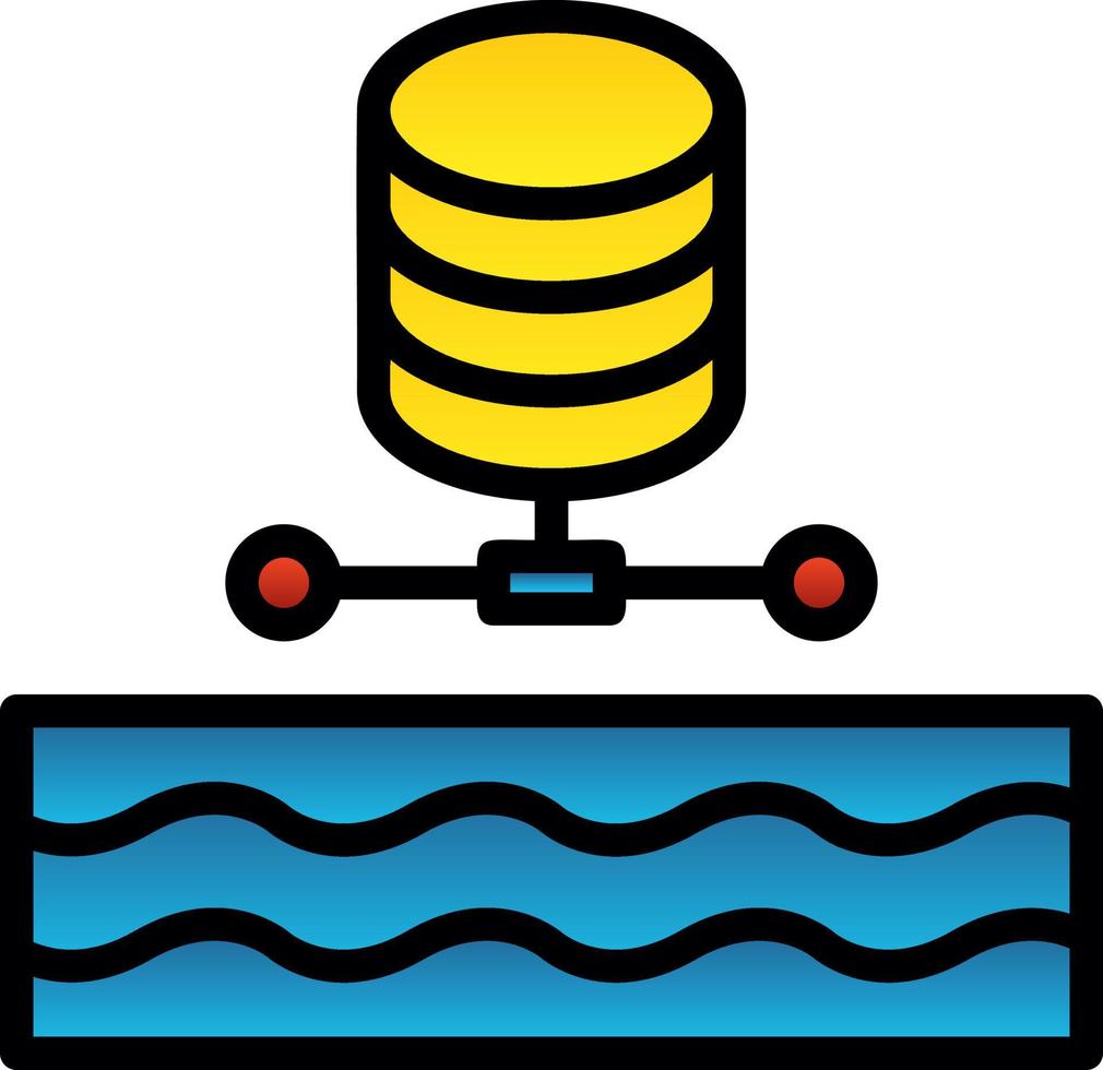 Data Lake Vector Icon Design