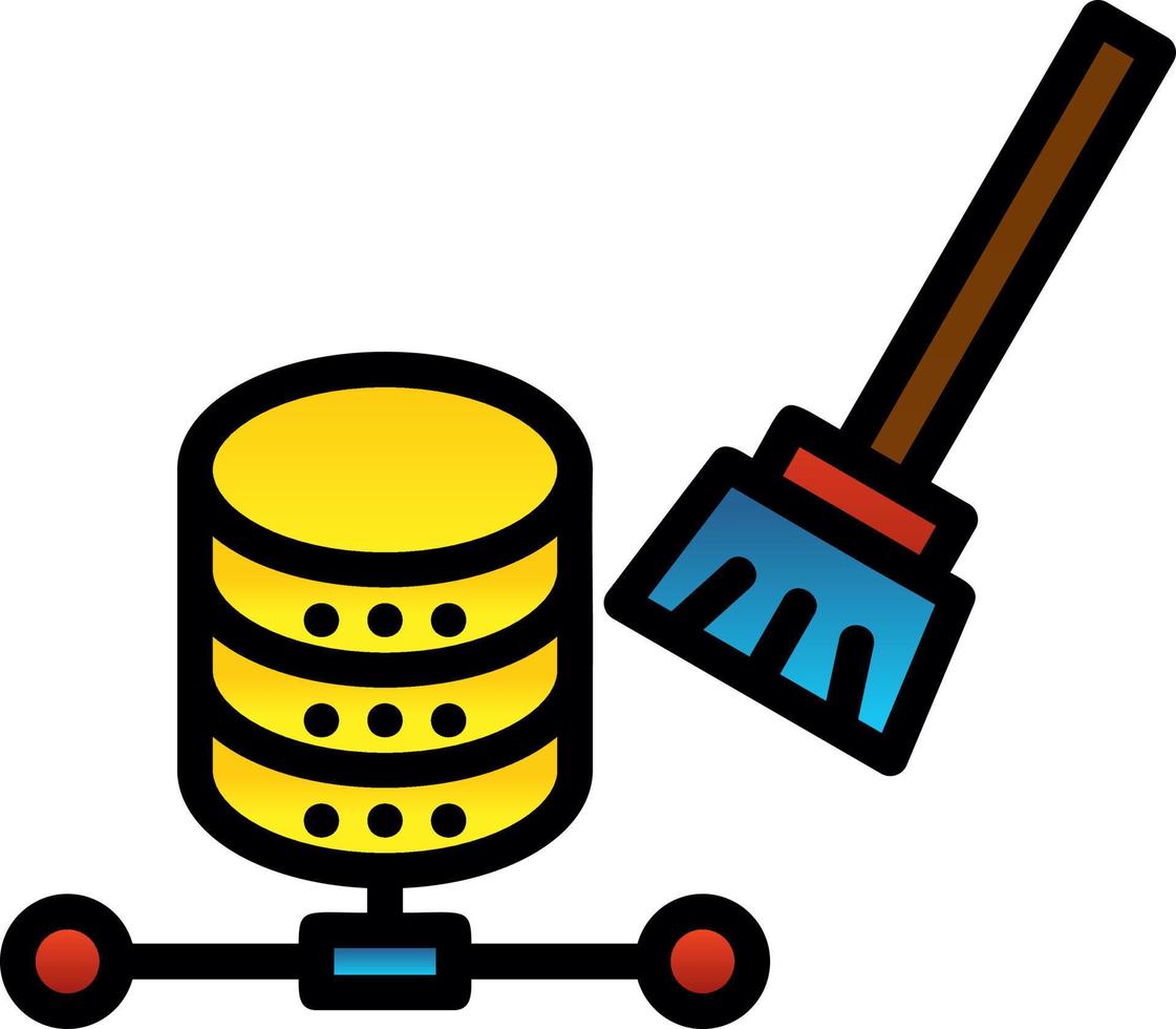 Data Cleansing Vector Icon Design