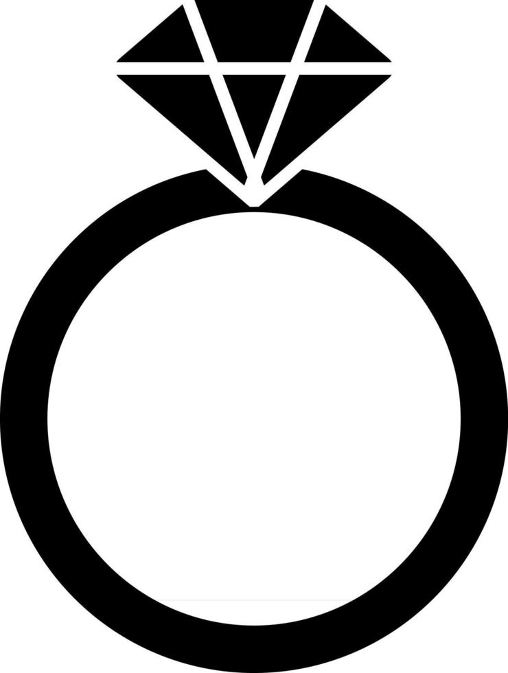 Diamond Ring Vector Icon Design