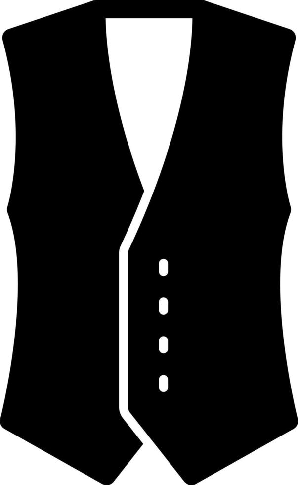 Coat Vest Vector Icon Design