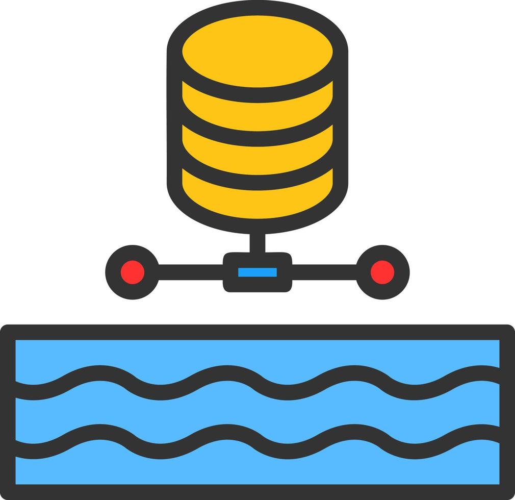 Data Lake Vector Icon Design