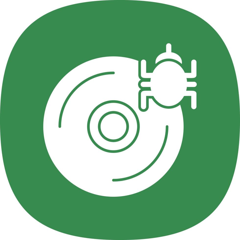 CD Virus Vector Icon Design