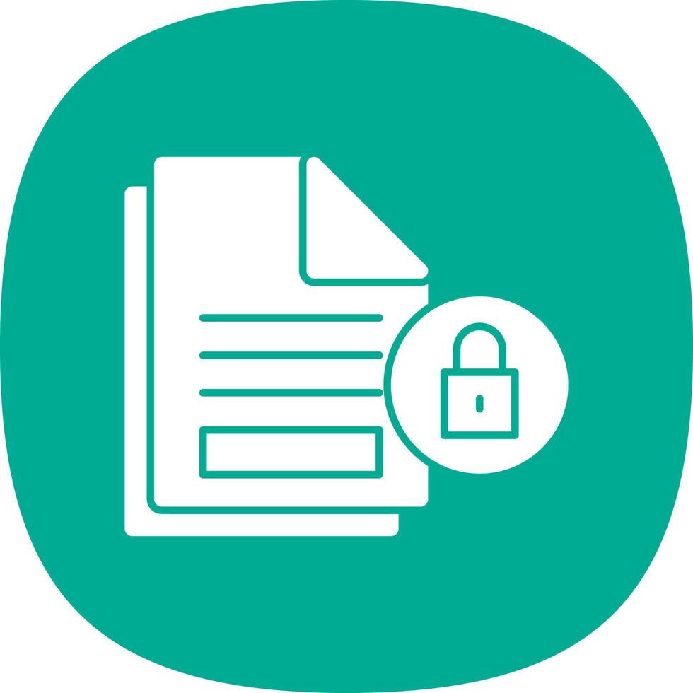 Document Locked Vector Icon Design