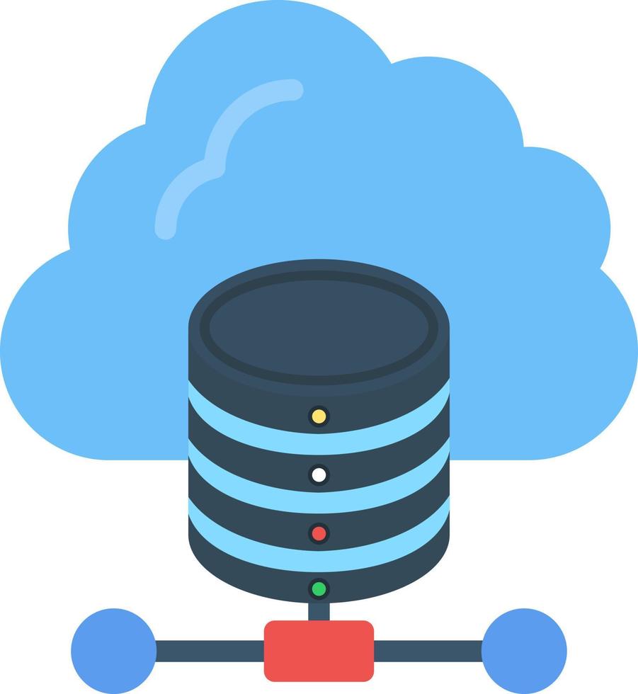 Cloud Database Vector Icon Design