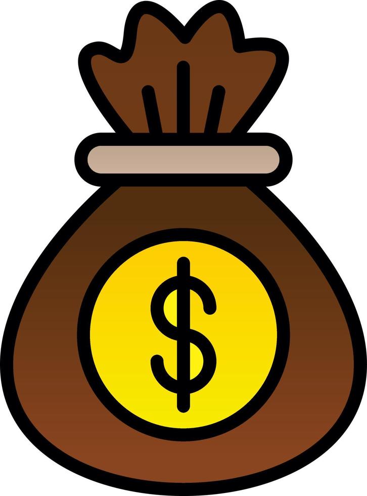 Money Bag Vector Icon Design